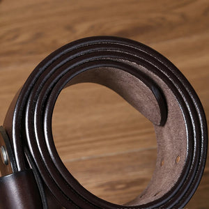 4.3cm Thick Genuine Cowskin Leather Belt