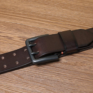 4.3cm Thick Genuine Cowskin Leather Belt