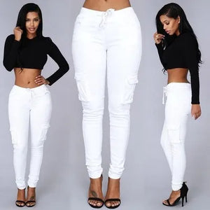 Elegant Elastic Drawstring Pencil Pants