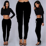 Elegant Elastic Drawstring Pencil Pants