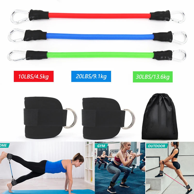 Elastic Strength Training Bands with Door Anchor