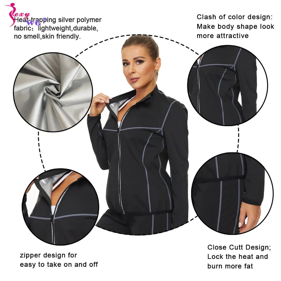 SEXYWG Sauna Set for Women Weight Loss Suit