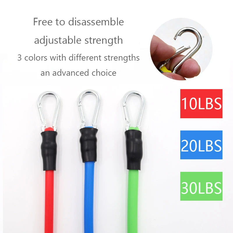 Elastic Strength Training Bands with Door Anchor