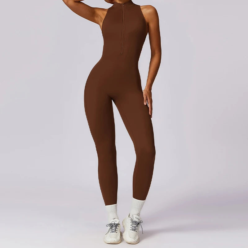 V Back One-piece Suit Women Sports Jumpsuit