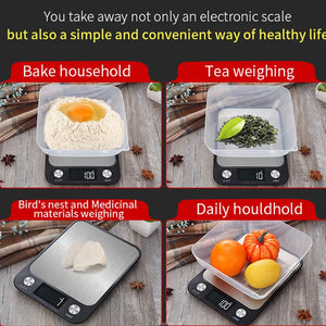 15kg/1g Kitchen Scale - Smart Electronic Digital Scale