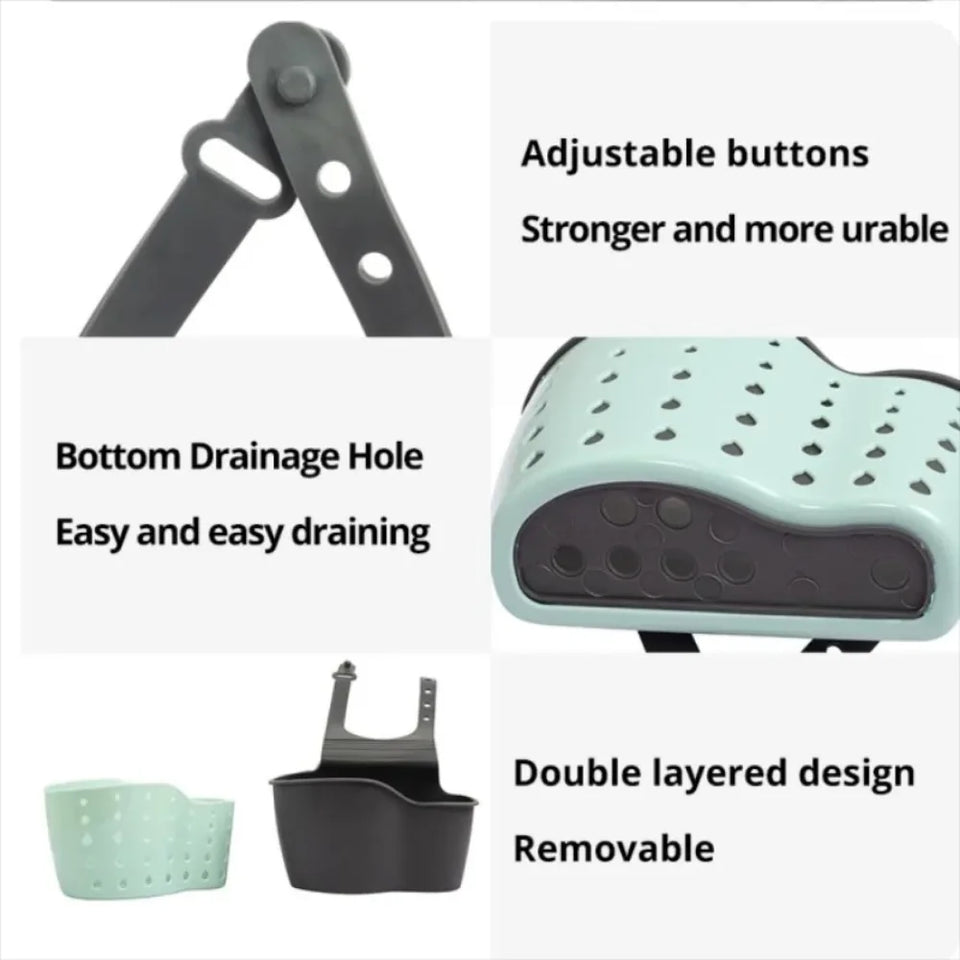 Sky Blue Sink Storage & Drainage Rack