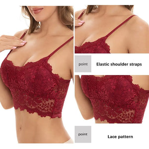 Women’s Sexy V-Neck Hollow Out Wireless Lingerie