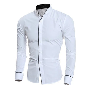 Men's Spring Slim Fit Long Sleeve Shirt