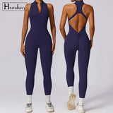 V Back One-piece Suit Women Sports Jumpsuit