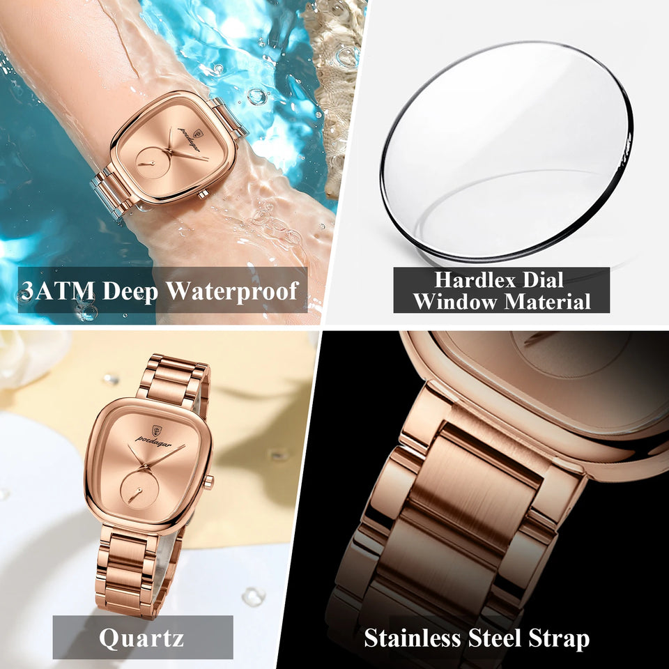 POEDAGAR Luxury Watch for Woman Waterproof