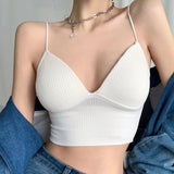 V-Neck Camisole Women Sexy Stretch Push Up Bra