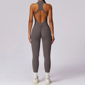 V Back One-piece Suit Women Sports Jumpsuit