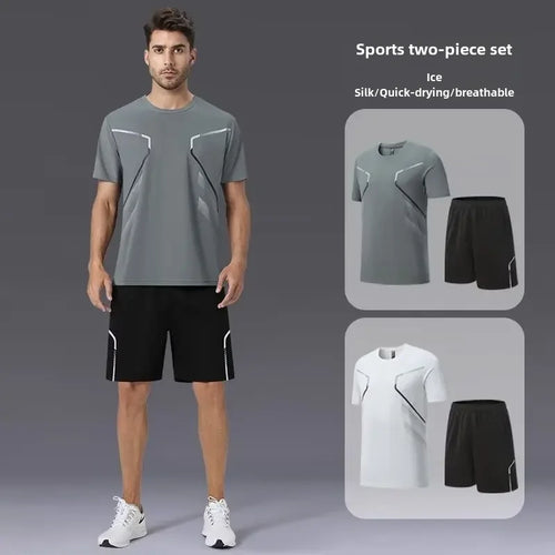 Men's Ice Silk Sports Suit Summer Short