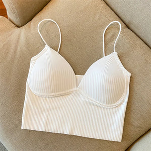 V-Neck Camisole Women Sexy Stretch Push Up Bra