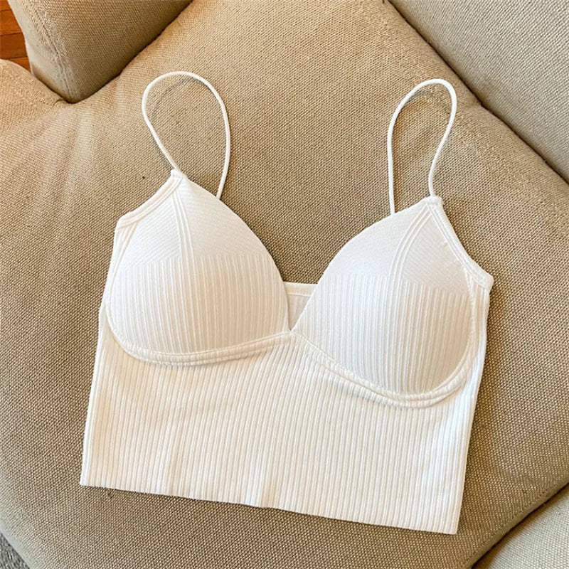 V-Neck Camisole Women Sexy Stretch Push Up Bra